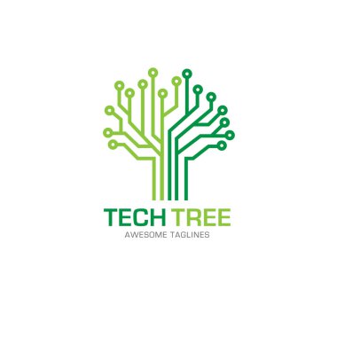 teknoloji ağacı logo kavramı