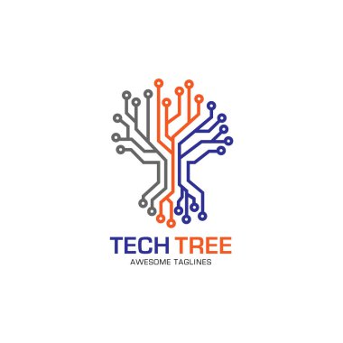 teknoloji ağacı logo kavramı