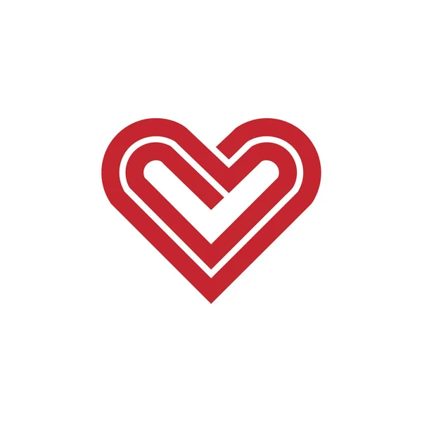Serce ikona logo wektor — Wektor stockowy