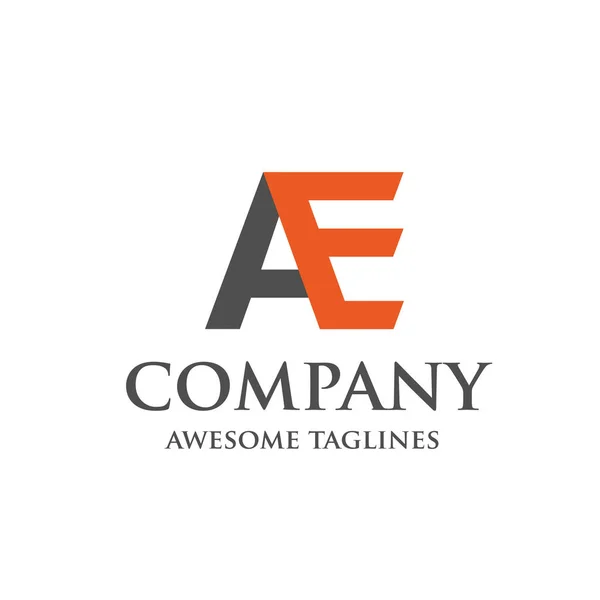 Carta creativa AE logo — Vector de stock