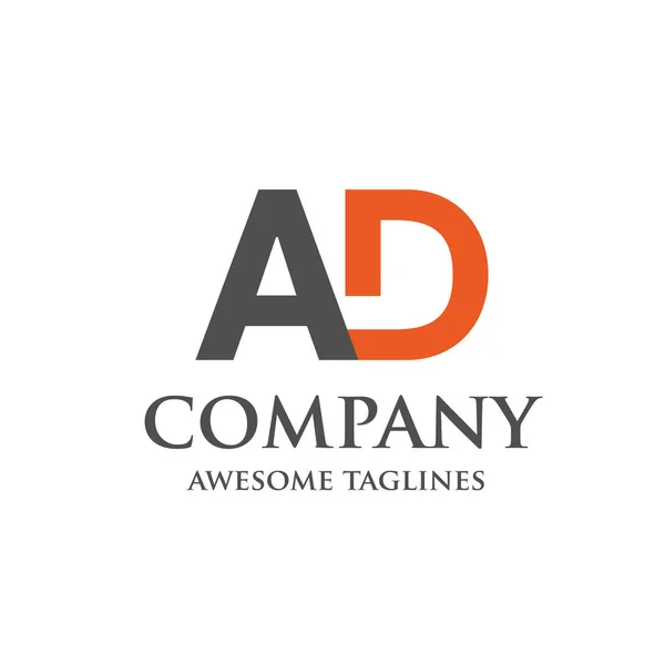 Carta creativa logotipo de AD — Vector de stock