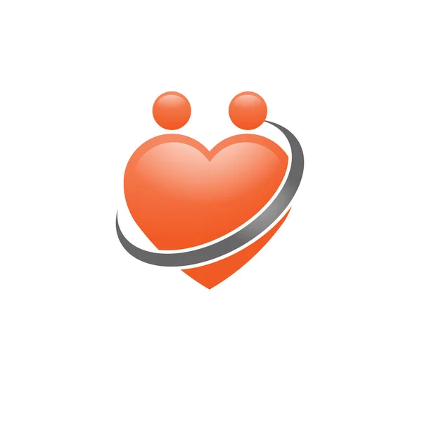 Serce ikona logo wektor — Wektor stockowy