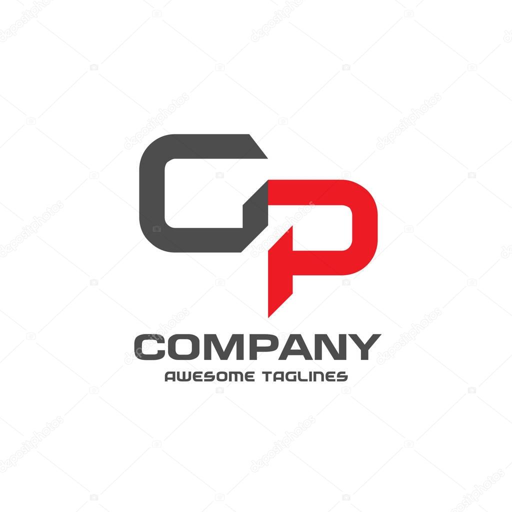 GP letter logo design vector illustration template, G letter logo vector, letter g and P logo vector, creative Letter GP letter logo