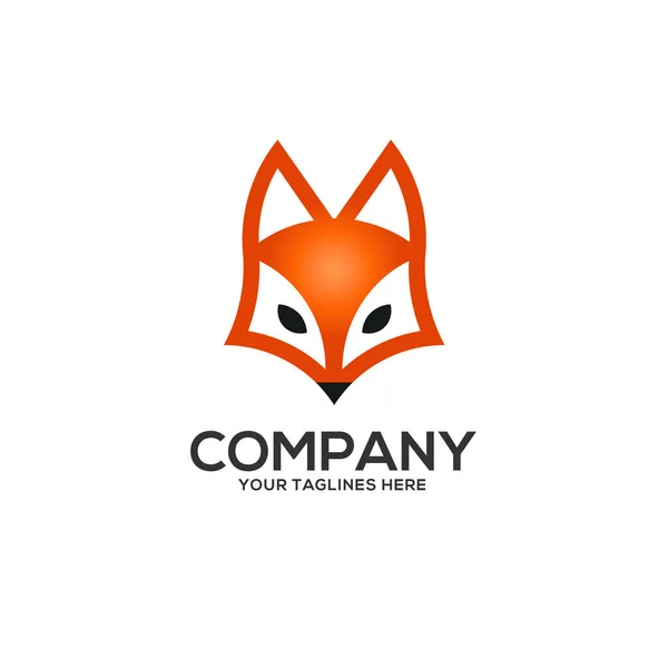 Creative fox head logo vector — Stock Vector