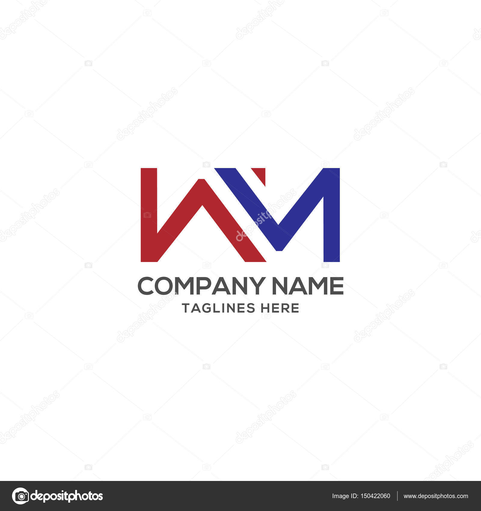 letter template design vector wm letter logo design vector illustration template stock letter template design vector wm letter logo design vector illustration template stock