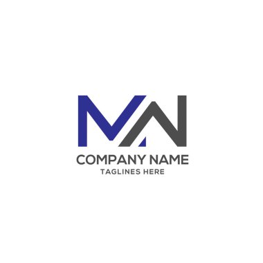MW mektup logo tasarım vektör çizim şablonu