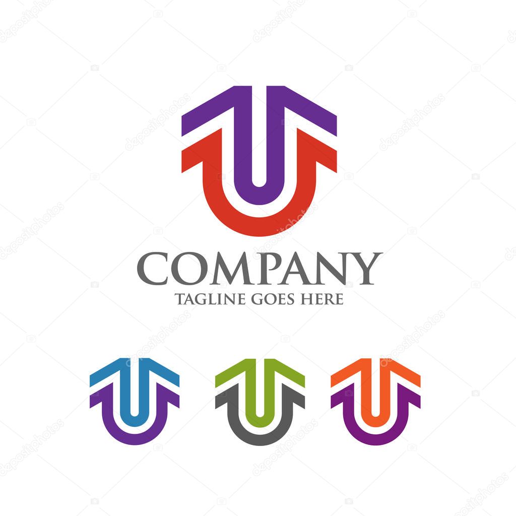 Best Letter U vector logo symbol, letter U concept Vector template, u letter logo design