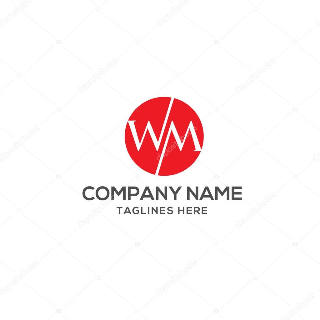 WM letter logo design vector illustration template