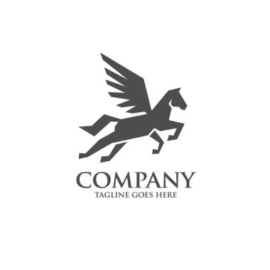 yaratıcı Pegasus logo modern şablonu