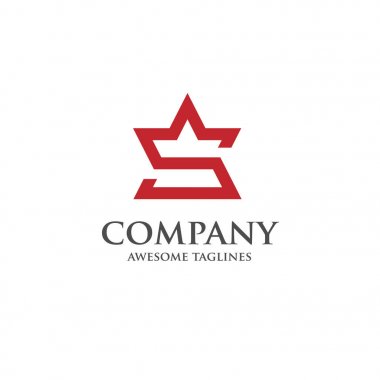 yaratıcı Harf S yıldız logo