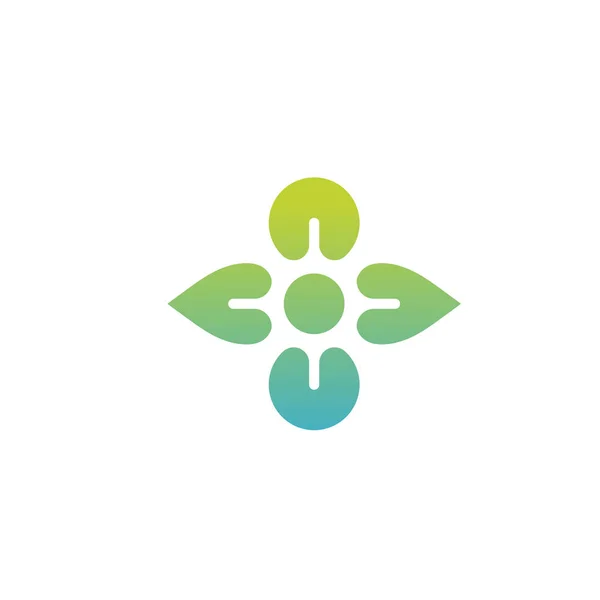 Blume und Sonne Symbol Logo Vektor — Stockvektor