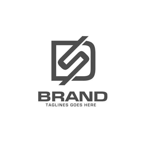 Carta DS logotipo vetor de design — Vetor de Stock