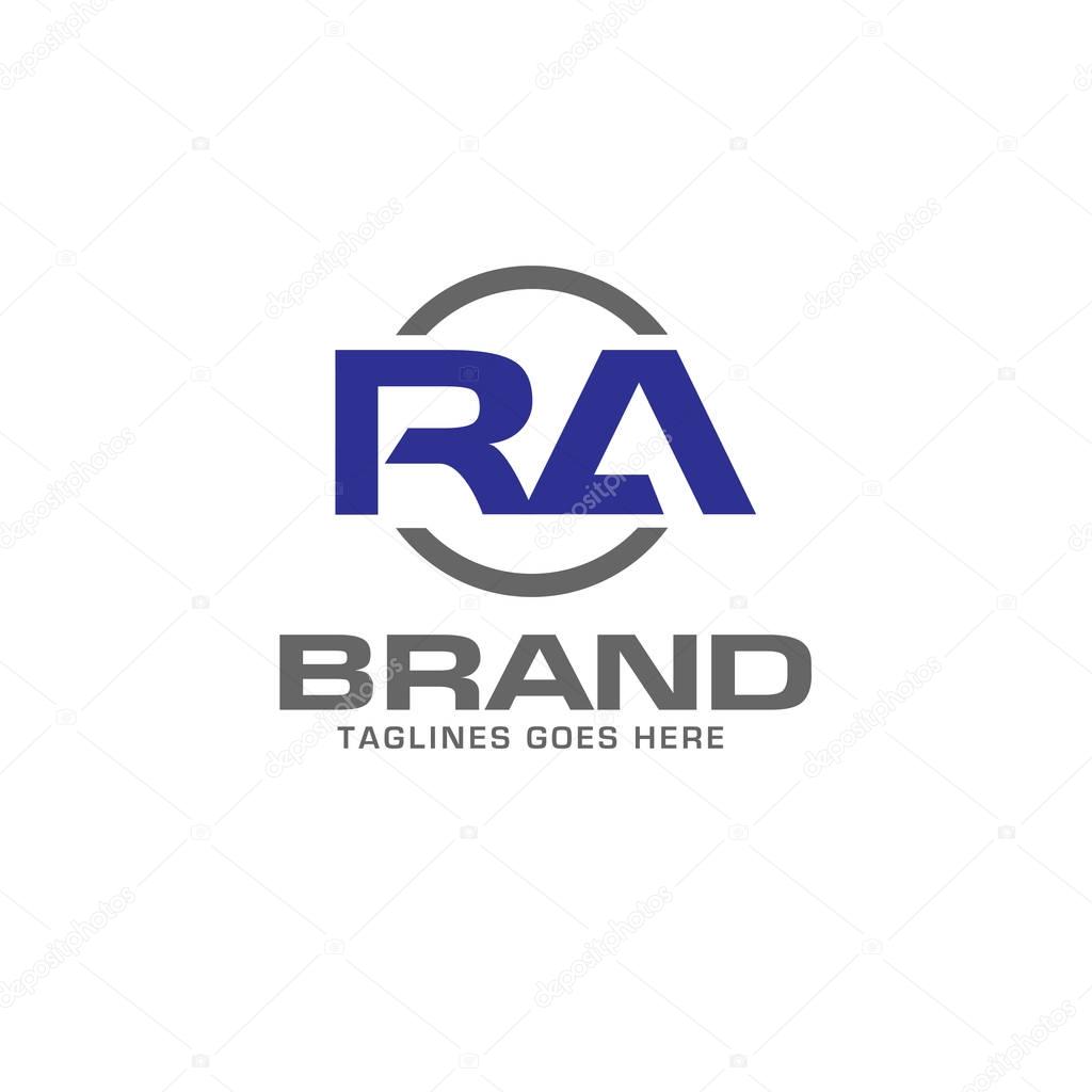 RA letter logo design vector illustration template, R letter logo vector, letter R and A logo vector, creative Letter RA letter logo