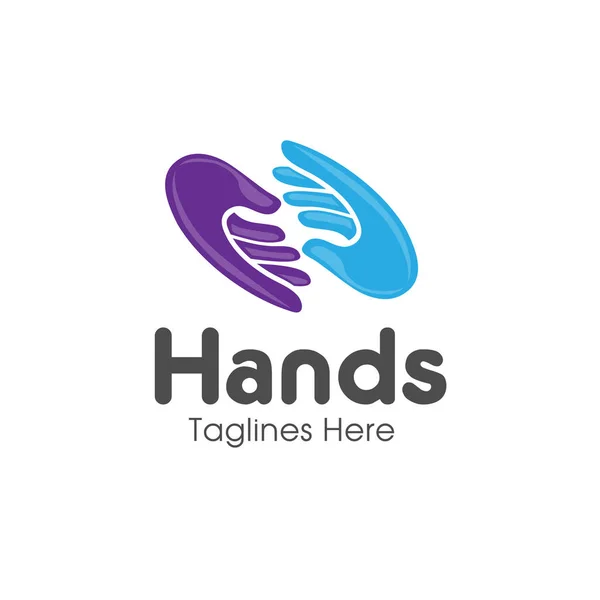 Familie handen zorg logo — Stockvector