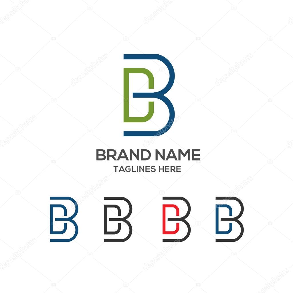 DB letter logo design vector illustration template, B letter logo vector, letter D and B logo vector, creative Letter DB letter logo