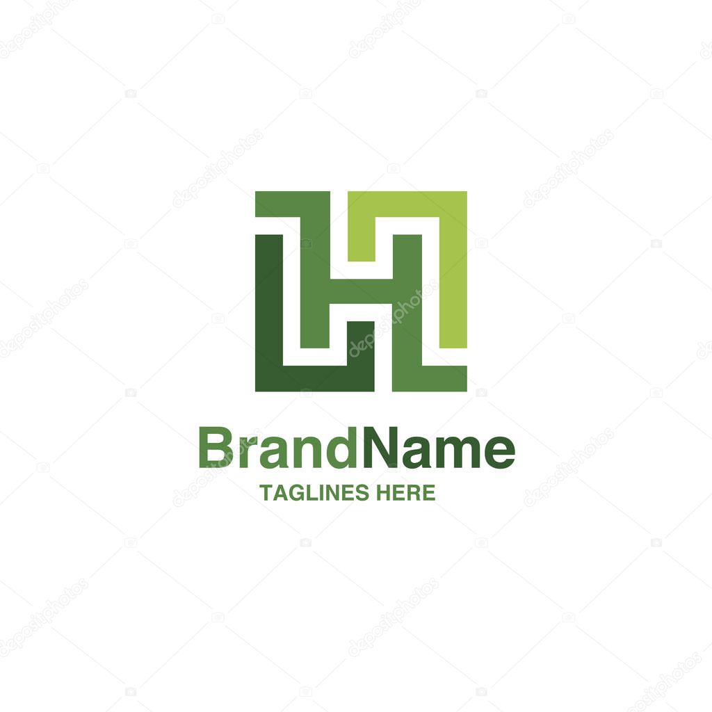 Letter H logo design vector illustration template, letter H logo vector, creative Letter H letter logo