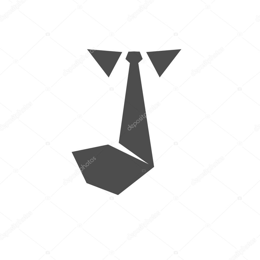 Tie icon vector solid logo illustration pictograph isolated on white. Job interview and hunting career and resume job seeker vector