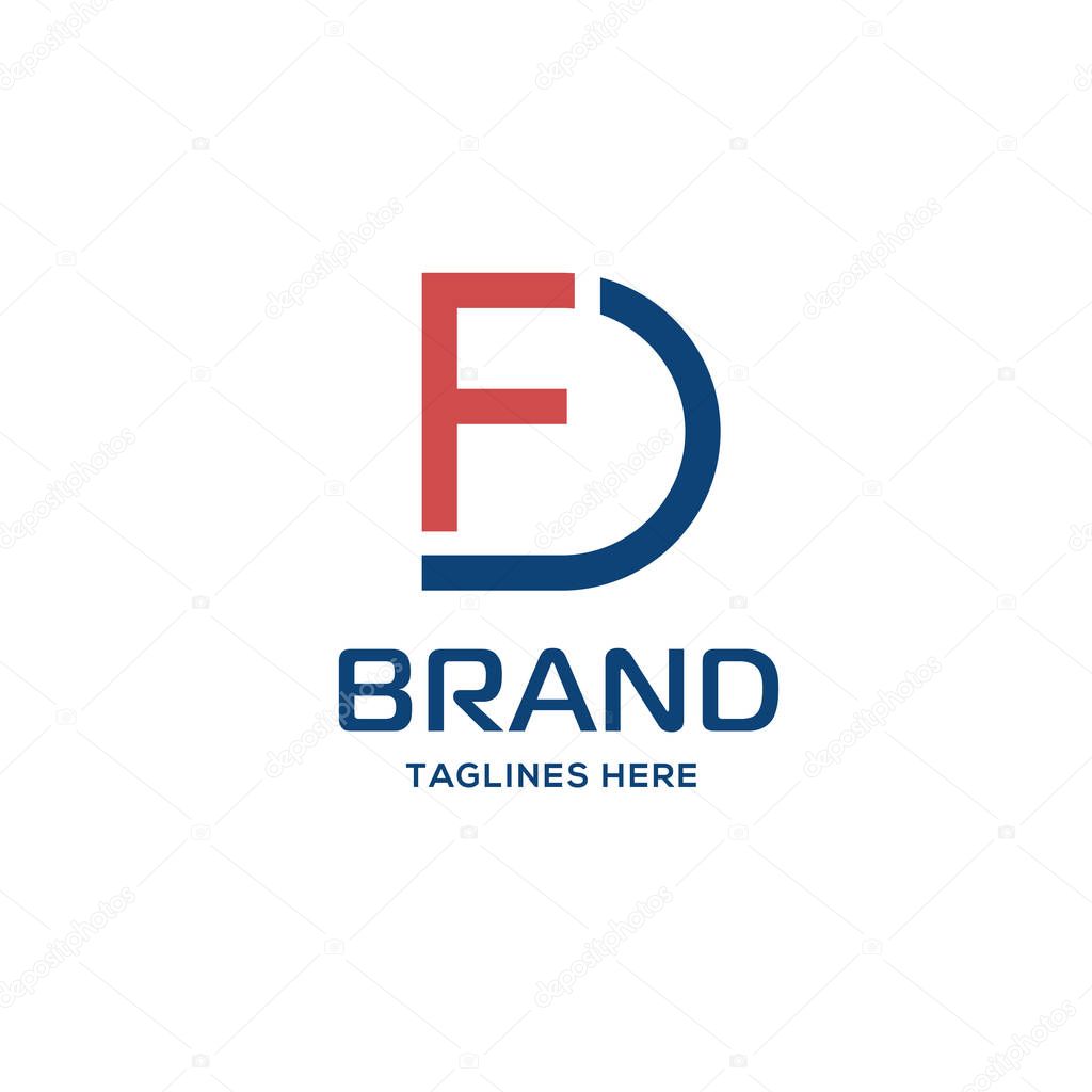 FD letter logo vector — Stock Vector © krustovin #162884474