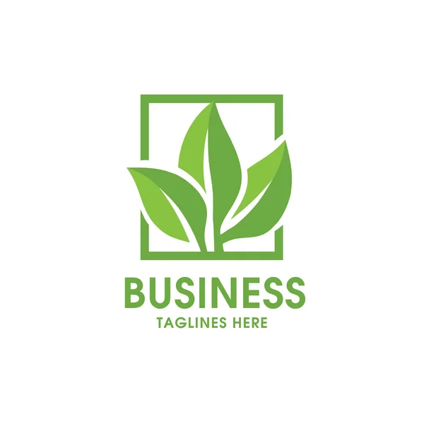 Verde folha ecologia natureza logotipo —  Vetores de Stock