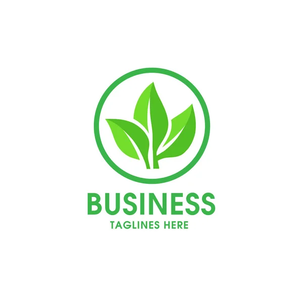 Πράσινο φύλλο λογότυπο φύση οικολογία — Διανυσματικό Αρχείο