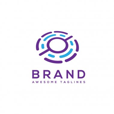Soyut daire teknoloji logosu