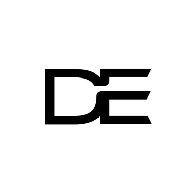 DE Harf Logo Tasarım Vektörü