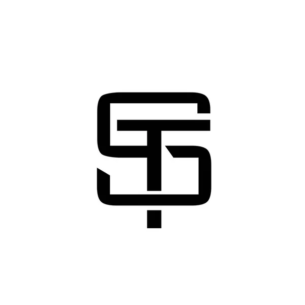 Lettera ST logo monogramma — Vettoriale Stock