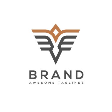 En iyi logo kanatlar basit vektör 