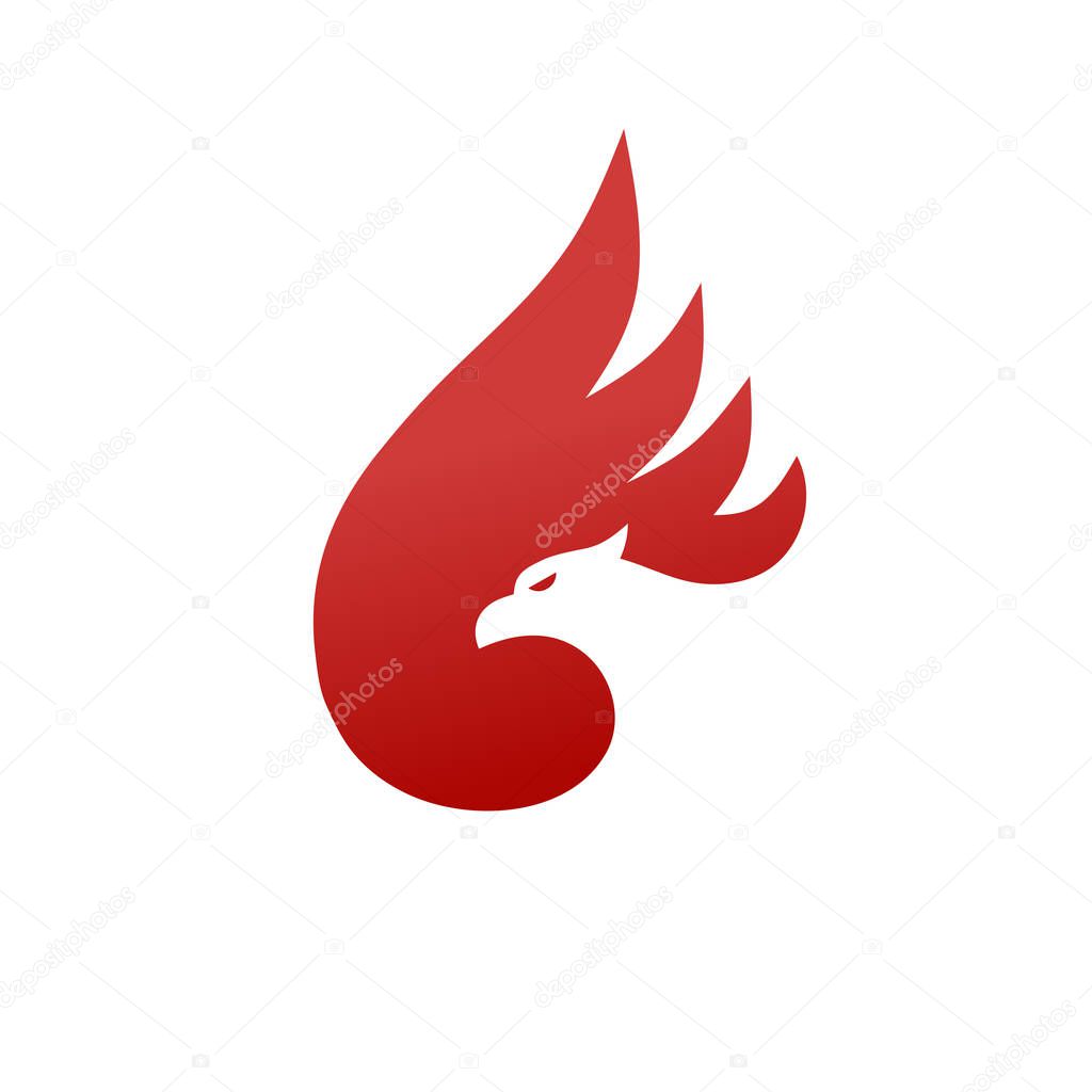 Luxury phoenix logo concept, best phoenix bird logo design, phoenix vector logo