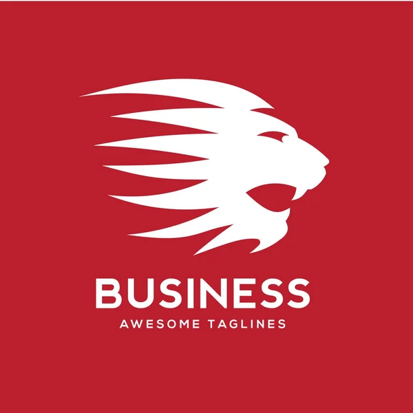 最高のライオン ヘッドのロゴのベクトル — ストックベクタ