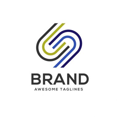 S harfi çizgili logo simge Tema