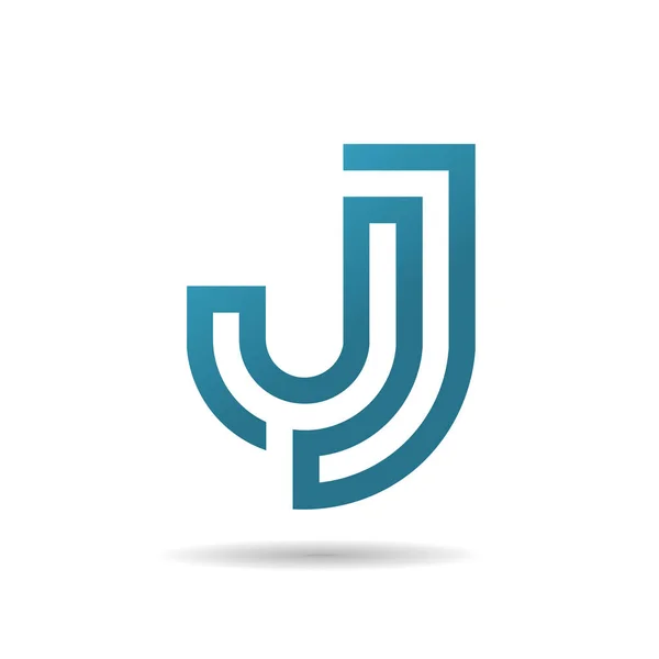 Logo lettera J creativa — Vettoriale Stock