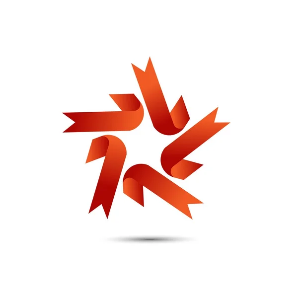 Vektorové logo hvězda pásu karet — Stockový vektor