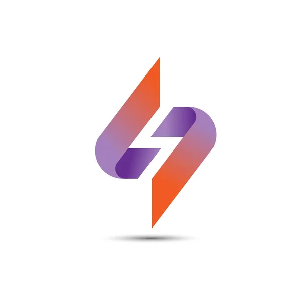 Mejor S Logo letra arco iris — Vector de stock