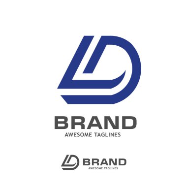yaratıcı mektup Dl logo tasarım şablonu 