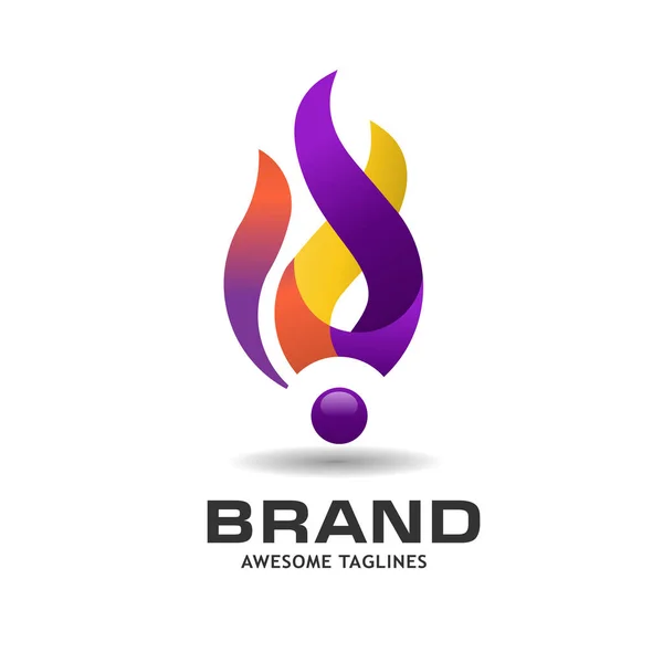 Feuer Flamme Vektor Logo Design Vektor — Stockvektor