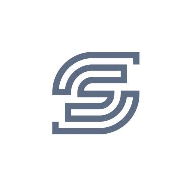 Büyük Harf S logo vektör şeritler