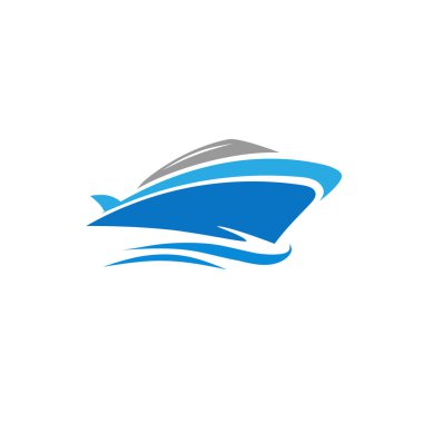 vektör yat, hız tekne logo kavramı