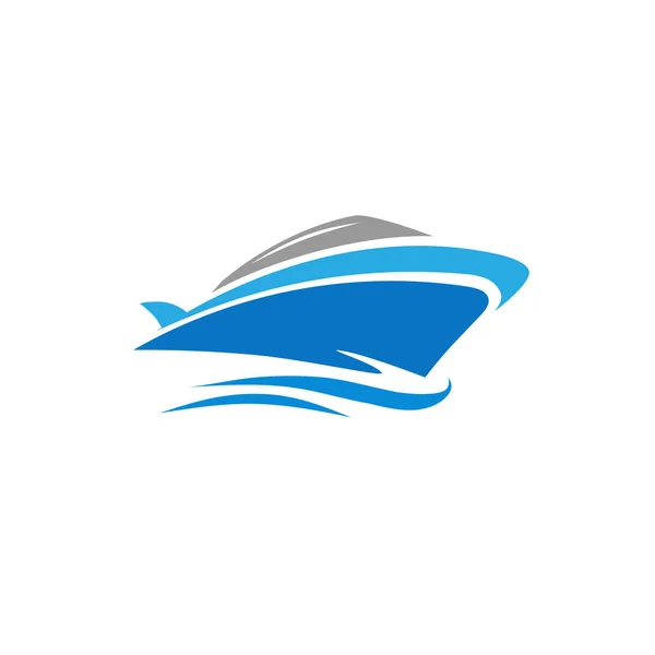 Vektor der Yacht, Speedboot-Logo-Konzept — Stockvektor