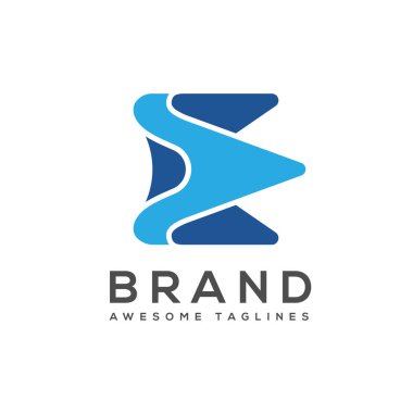 zarif en yaratıcı harf E logosu 