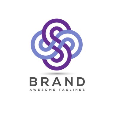 Soyut S harfi logo tasarım şablonu öğeleri, bağlı iş kurumsal mektubu S bağlantı logo tasarlamak vektör