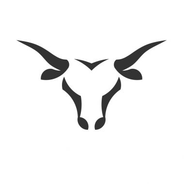 abstract simple Bull head vector logo concept illustration, Buffalo head logo, Bull head logo. Bull Animal logo sign, clipart