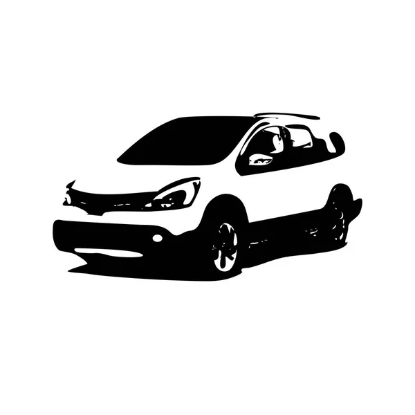 Vector Auto Silhouette Logo Silhouet Van Suv Auto Stijl Vector — Stockvector