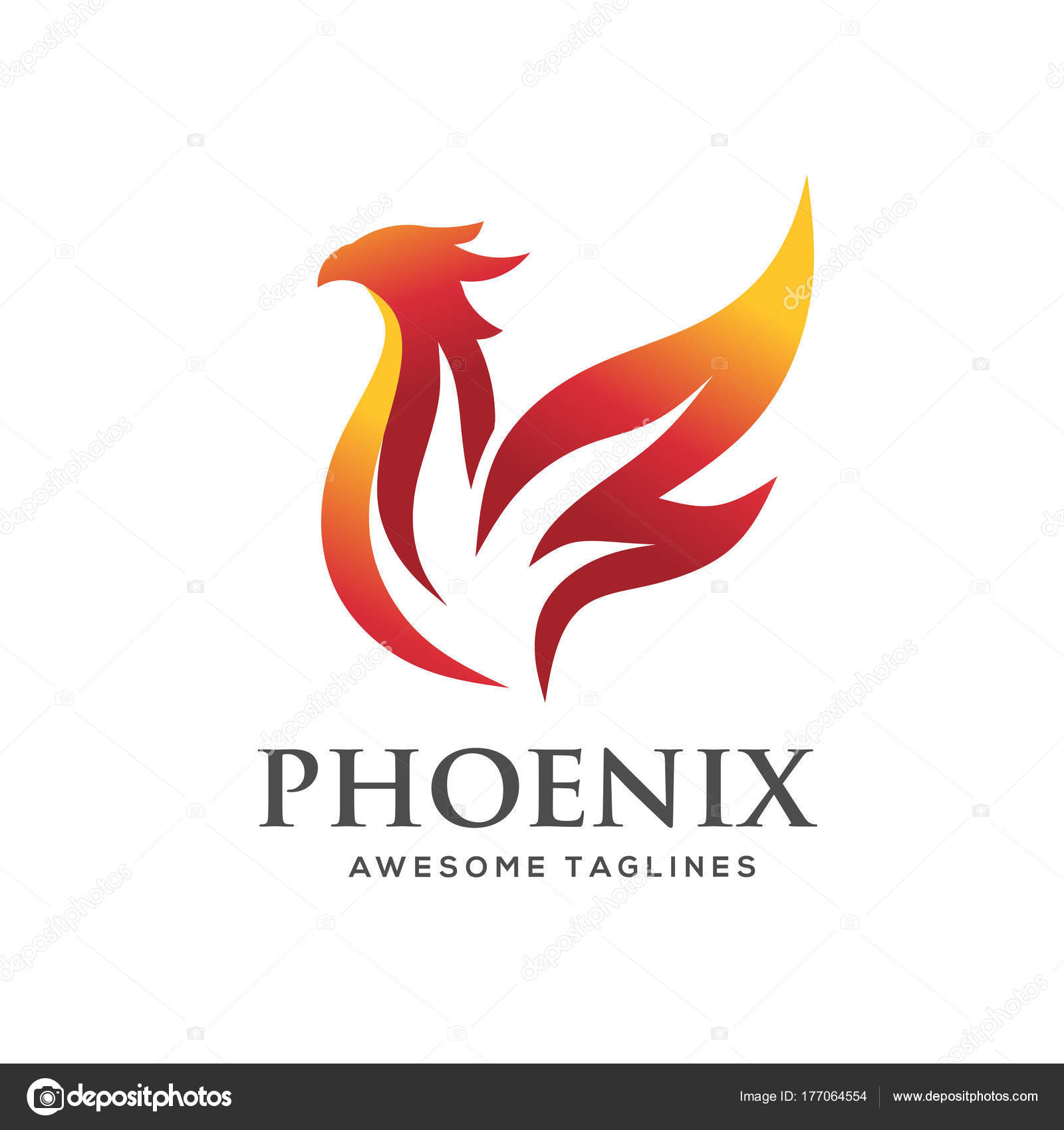 Concept Luxe Phoenix Logo Meilleur Design Logo Oiseau Phénix