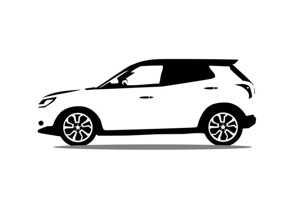 Automotive Auto Logo Vector Ontwerp Creatief Concept Met Sportwagen Silhouet — Stockvector