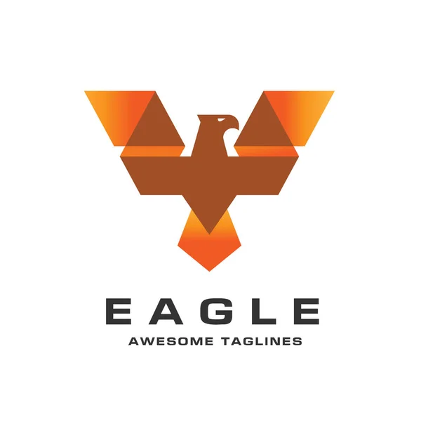 Modèle Logo Tête Aigle Graphique Mascotte Faucon Logo Vecteur Aigle — Image vectorielle