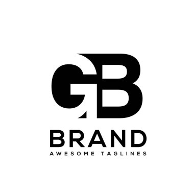yaratıcı mektup Gb logo tasarım siyah beyaz logo öğeleri. basit mektup Gb mektup logo, iş kurumsal mektup Gb logo tasarlamak vektör. Basit ve temiz düz tasarım mektup Gb logo vektör şablonu.