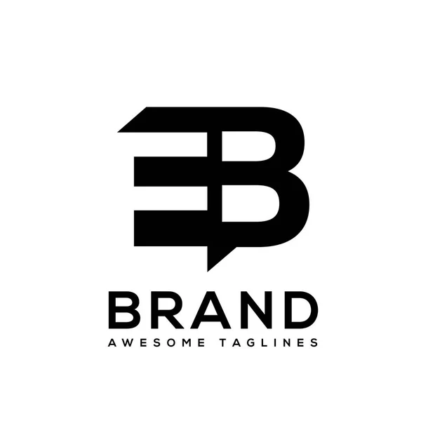 Creative Letter Logo Design Black White Logo Elements Simple Letter — Stock Vector