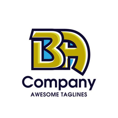 yaratıcı mektup Ba logo tasarım öğeleri. basit mektup Ba harfi logosu, iş kurumsal mektup Ba logo tasarlamak vektör. Basit ve temiz düz tasarım mektup Ba logo vektör şablonu.