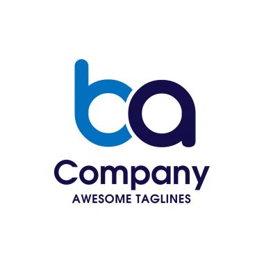 yaratıcı mektup Ba logo tasarım öğeleri. basit mektup Ba harfi logosu, iş kurumsal mektup Ba logo tasarlamak vektör. Basit ve temiz düz tasarım mektup Ba logo vektör şablonu.